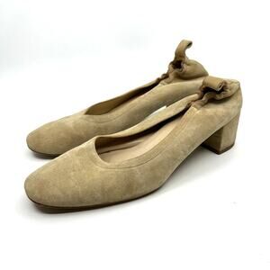 Everlane The Italian Leather Day Heel Suede Pumps Women's 10 US